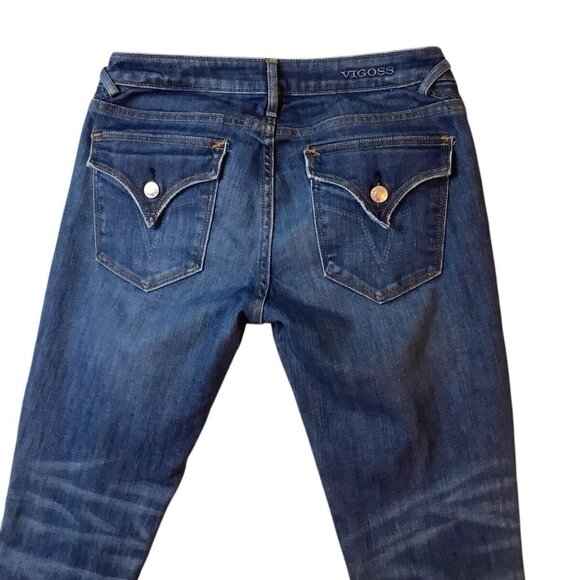 Vigoss The New York Skinny Low-Rise Stretch Jeans Size 26 Womens Blue Denim - Picture 4 of 9